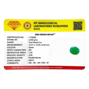 พลอยออนิกซ์สีเขียวทรงรีขนาด 12.25 กะรัตแบบกำหนดเองสำหรับทำเครื่องประดับ DIY - Product Image 4