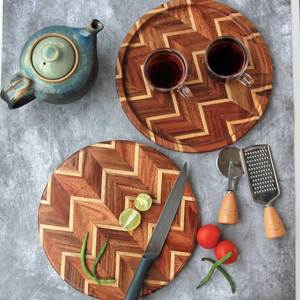 Tabla de cortar de acacia de madera para cortar verduras en el hogar, accesorios de cocina, tabla para servir alimentos, tabla charcutier - Product Image 3