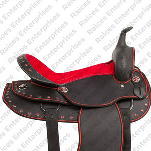 Sillín de caballo ecuestre de nuevo diseño 2025 en Stock, sillines occidentales ligeros de calidad Premium de piel de vaca para caballos - Product Image 2