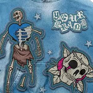 เสื้อฮู้ดโอเวอร์ไซส์ผ้าฟลีซหนานุ่มพิมพ์ลายตัวอักษรนูนแบบพัฟฟ์  งานปัก 3 มิติคุณภาพสูงสั่งทำพิเศษสำหรับฤดูหนาว - Product Image 5