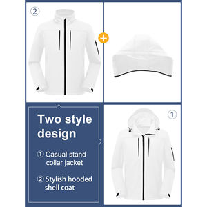 Vêtements d'hiver sur mesure en gros, vestes d'extérieur, logo personnalisé, coupe-vent imperméable, manches longues, veste softshell pour hommes - Product Image 4