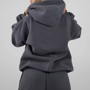 550 GSM haute qualité 100% coton polaire surdimensionné unisexe écologique coupe-vent sweats à capuche pour hommes femmes sweats épais - Product Image 4