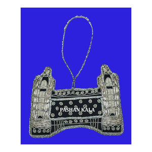 El más nuevo diseño personalizado de plata Zari bordado con cuentas de trabajo para árbol de Navidad adorno colgante decorativo al mejor precio - Product Image 1