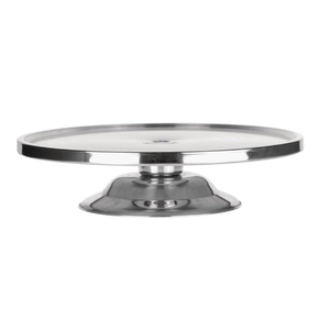 Soporte de pastel de acero inoxidable de un solo nivel de Metal de lujo, accesorio decorativo para el hogar para eventos de fiesta, buena calidad exigente - Product Image 1