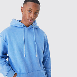 Survêtement surdimensionné à capuche pour homme 100% coton tricoté en molleton imprimé Stone Wash Winter Sweatsuit avec fonction anti-rétrécissement grande taille - Product Image 4