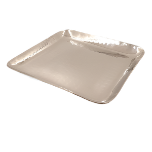 Plateau carré en aluminium martelé argent de qualité Hugh du fabricant indien pour restaurant hôtel usage domestique - Product Image 5