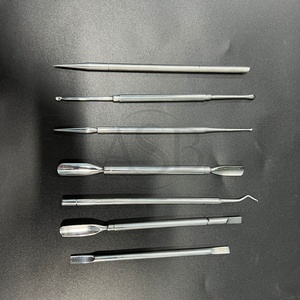 ที่ดันหนังกำพร้าทำจากสแตนเลสสตีลแข็งแบบ2-in-1อุปกรณ์ร้านเสริมสวยสีเงิน - Product Image 5