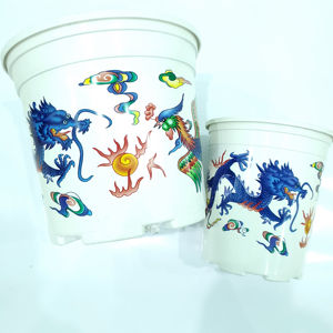 กระถางต้นไม้ทรงกลมพิมพ์ลาย - Product Image 1