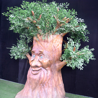 Modèle d'arbre parlant électrique animatronique d'intérieur grandeur nature pour centres commerciaux parcs d'aventure parcs d'attractions métal réaliste