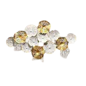 งานศิลปะติดผนังโลหะโบราณลายดอกไม้ใบไม้ สำหรับตกแต่งห้องนั่งเล่น แขวนผนังตกแต่งบ้าน ของตกแต่งผนังที่ดีที่สุดสำหรับเดือนรอมฎอน - Product Image 1