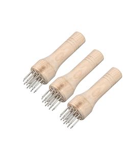 Attendrisseur de viande en acier inoxydable, outils de cuisine avec manche en bois pour attendrir les viandes Steak Fish - Product Image 1