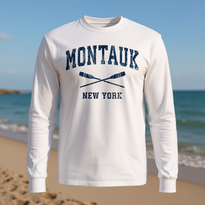 Montauk New York T-shirt à manches longues avec motif de pagaies nautiques - Product Image 3