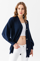 Cárdigan Oversize de Punto para Mujer, con Detalle de Botones, Alta Calidad, Transpirable y Personalizable