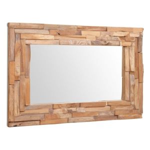 Artisan Crafted Rustic Teak <b>Wood</b> Wedding Decorative <b>Mirrors</b> Wall Rectangular <b>Frame</b> Living Room Hotel Villa Interior Decoration - Product Image 2