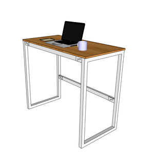 BFSTB007 StaBamboo 120x60cm <b>Standing</b> <b>Computer</b> <b>Desk</b> with Rectangular Legs Assembly Required - Product Image 5