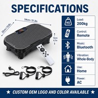 Plateforme vibrante 200 kg avec télécommande, planche vibrante pour entraînement corporel complet, équipement de fitness à domicile, OEM