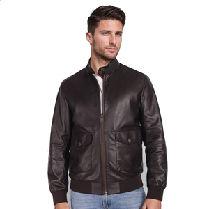 Veste de moto en cuir véritable pour homme sur mesure |   Vêtements d'extérieur élégants et ajustés |   Support de toile avant |   Respirant, Écologique, OEM ODM - Product Image 3