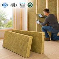 Paneles de Lana de Roca Certificados UL723 R30 de 7.25 Pulgadas para Norteamérica, Aislamiento Ignífugo de Lana de Roca Clase A1 para Construcción con Montantes de Madera