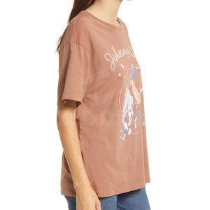 Camiseta de algodón 100% de alta calidad para mujer con logotipo personalizado El mejor precio para el verano Impresión digital Venta en línea - Product Image 4