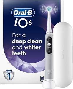 Cepillo de dientes eléctrico Oral-B iO Serie 6 con (1) cabezal de cepillo, Gris Ópalo - Product Image 1
