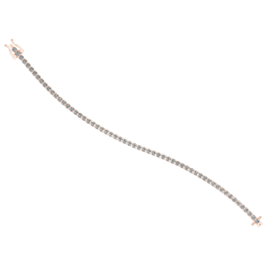 Pulsera de tenis de oro rosa sólido de 14K de lujo con diamante cultivado en laboratorio certificado IGI personalizable ODM/OEM joyería de regalo de boda - Product Image 3