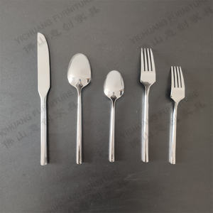 Set di Posate in Acciaio Inox Coltelli Cucchiai Forchette Placcati Argento Set di Posate di Lusso per Matrimoni e Banchetti - Product Image 3