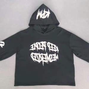 Sweat à capuche brodé personnalisé pour hommes, usine OEM ODM, sweat à capuche uni tendance pour hommes, style minimaliste de rue - Product Image 1