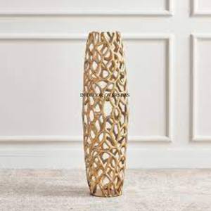 Jarrón de flores de aluminio fundido de la mejor calidad de diseño único elegante chapado en oro, centro de mesa y decoración para decoración del hogar - Product Image 4