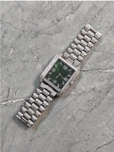 Reloj Automático Unisex de Alta Calidad con Esfera de Cristal Verde y Diamantes Cultivados en Laboratorio con Claridad VVS, Precio de Fábrica al por Mayor, Joyería Hip Hop - Product Image 4