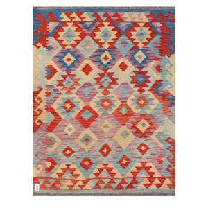 Alfombra Kilim de Maimana, Afganistán, 171 x 129 cm, Alfombras y Juegos de Alfombras Tradicionales Tejidas a Mano - Product Image 1