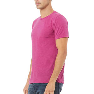 2025 printemps vente chaude hommes Super doux à manches courtes T-Shirt couleur unie lourd solide cou grande taille Streetwear - Product Image 1