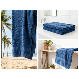 Toalla de Baño de Polialgodón Reutilizable de la Más Alta Calidad, Acabado Lavado, Acabado Velour, Precio de Mercado Mayorista, Última Llegada - Product Image 1