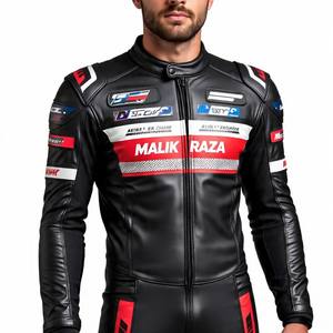 Combinaison de moto en cuir perforé avec système de bosse d'hydratation et doublure en maille détachable personnalisée-Malik Raza - Product Image 3