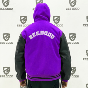 High Quality Customized Street Style <b>Canvas</b> <b>Jacket</b> Stand Collar Front Logo 100% Cotton Letterman Winter Style OEM High Quality - Product Image 2