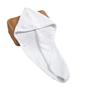 Serviette capillaire à séchage rapide en coton gaufré 100%-Enveloppe de cheveux douce et absorbante pour bain et SPA Personnalisation et logo disponibles - Product Image 4