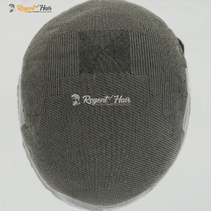 Venta al por mayor Regent Gulf Plus Premium 100% tupé de pelo indio de trama atada a mano en estilos rectos de onda natural para hombres - Product Image 2