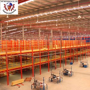 Étagère Mezzanine en acier fabriqué au Vietnam à usage industriel Entrepôt protégé contre la corrosion Stockage Loft Palette Rack Système de support Étagères - Product Image 1