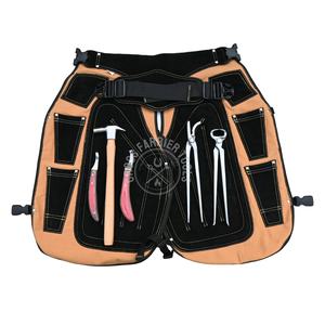 Kit de Herramientas para Herrador, Alicates, Cortaúñas, Cuchillo para Cascos, Martillo con Protectores de Cuero, Múltiples Bolsillos, Imán para Clavos - Product Image 2