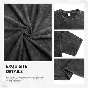 High Quality 100% Cotton Men's T-Shirts Customizable Breathable Quick Dry Hip Hop Style <b>Short</b> <b>Sleeve</b> for Summer Fitness Regular - Product Image 3