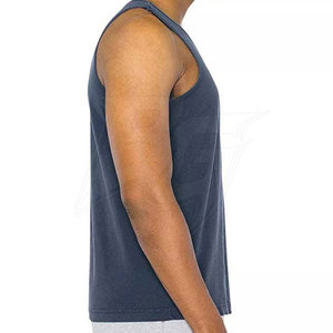 New Arrival Hot Sale Comfortable Men Muscles Tank <b>Top</b> Knitted Casual 100% Cotton Breathable Quick Dry for Gym Wears Solid Color - Product Image 2