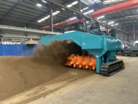5 mètre industriel de compost Windrow hydraulique Turner pour le fumier de poulet Engrais organique Équipement de compostage