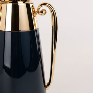 Dallaty <b>Set</b> of 2 Stainless Steel Middle Eastern Style Eco-Friendly Vacuum Flask Blue and Matt <b>Silver</b> 1L Instant Traders - Product Image 3