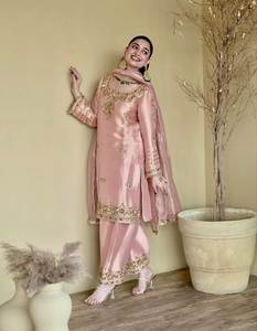 Ready Made Top Selling Pure Fox Georgette Multi Color Eid Ramzan Special Stylish Unstitched Salwar Kameez Dupatta Set Modern - Product Image 2