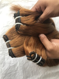 Color 27 rubia miel cruda pelo brasileño recto 100% paquetes de cabello humano 10-26 pulgadas Remy sin procesar extensiones de trama de cabello humano - Product Image 3