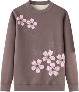 เสื้อสเวตเชิ้ตลายดอกไม้ป่าคุณภาพสูงสำหรับผู้หญิง ลายดอกไม้ฤดูร้อนพิมพ์บนผ้าฟลีซ ไซส์ XS ปักลาย สำหรับฤดูหนาว - Product Image 3