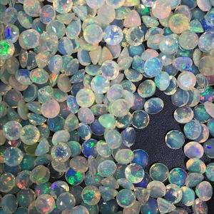Opale éthiopienne naturelle, taille ronde brillante, 3 mm, 0,5 ct, pierres précieuses en vrac, polies, vibrantes, projets de bijoux DIY, bagues de fiançailles, vente - Product Image 1