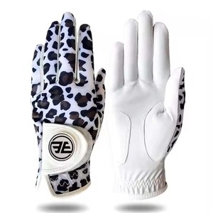 Gants de golf personnalisés en gros avec logo, en cuir véritable, antidérapants, avec sangle de poignet réglable, protection UV, extensibles, respirants, doigts complets - Product Image 2