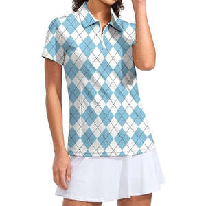 Vente en gros de polos de sport à manches courtes à motifs pour femmes, polos de golf de haute qualité à bas prix - Product Image 1