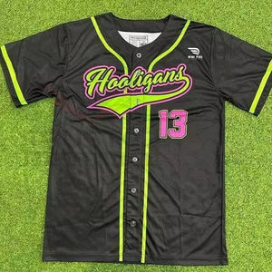 เสื้อเบสบอล100% ผ้าโพลีเอสเตอร์ระบายอากาศได้ดีแห้งเร็วป้องกันแบคทีเรียสำหรับผู้ชาย - Product Image 1