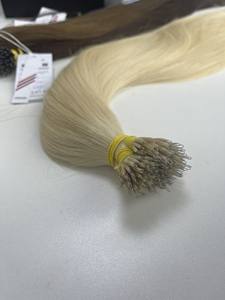 Wholesale <b>Hair</b> Supplier Micro Tip <b>Hair</b> <b>Extensions</b> 100% Vietnamese Virgin Human <b>Hair</b> platinum <b>color</b> - Product Image 6